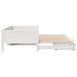 Berkfield Daybed With Trundle And Drawers Without Mattress White 90X190 Cm Single - thumbnail 6