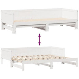 Berkfield Daybed With Trundle And Drawers Without Mattress White 90X190 Cm Single - thumbnail 8