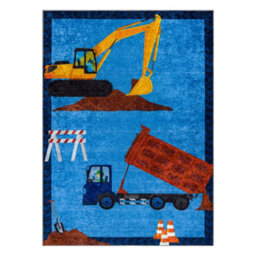 RugsX Junior 51827.803 Washing Carpet Truck, Excavator For Children Anti-Sli  200X290 Cm - thumbnail 3