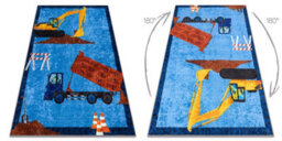 RugsX Junior 51827.803 Washing Carpet Truck, Excavator For Children Anti-Sli  200X290 Cm - thumbnail 2