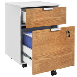 Homcom 2 Drawer Filing Cabinet With Adjustable Hanging Bars For A4 And Letter - thumbnail 2