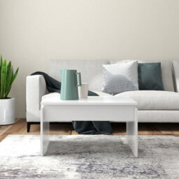 Walplus Coffee Table White 68X50X38 Cm Engineered Wood - thumbnail 3