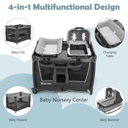 Gainoom 5-In-1 Toddlers Portable Travel Cot Baby Playard Convertible Playpen - thumbnail 5
