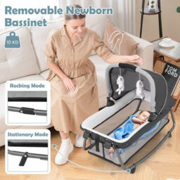 Gainoom 5-In-1 Toddlers Portable Travel Cot Baby Playard Convertible Playpen - thumbnail 8