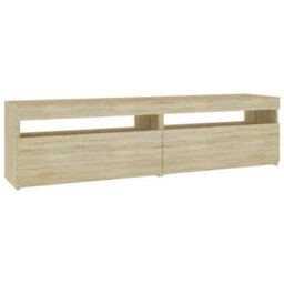 Walplus Tv Cabinets 2 Pcs With Led Lights Sonoma Oak 75X35X40 Cm - thumbnail 2