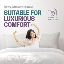 Nod Off Down Alternative Filling Bed Pillows Organic Cotton Cover Pillows For Neck And Shoulder Pain Hotel Quality Side Sleeper - thumbnail 2
