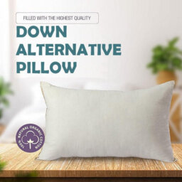 Nod Off Down Alternative Filling Bed Pillows Organic Cotton Cover Pillows For Neck And Shoulder Pain Hotel Quality Side Sleeper - thumbnail 4