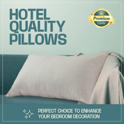 Nod Off Down Alternative Filling Bed Pillows Organic Cotton Cover Pillows For Neck And Shoulder Pain Hotel Quality Side Sleeper - thumbnail 6