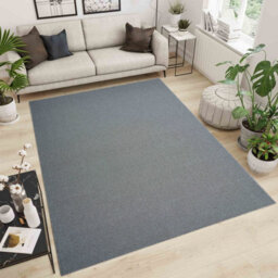 Simple Low Pile Modern Tufted Area Rugs For Living Room With Felt Backing Silver 80X150 Cm - thumbnail 1