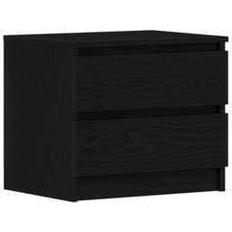 Berkfield Nightstand Black Oak 50X40X43.5 Cm Made Of Engineered Wood - thumbnail 2