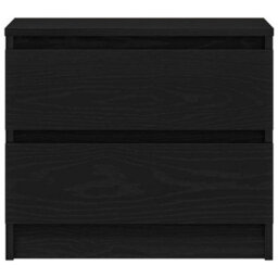 Berkfield Nightstand Black Oak 50X40X43.5 Cm Made Of Engineered Wood - thumbnail 6