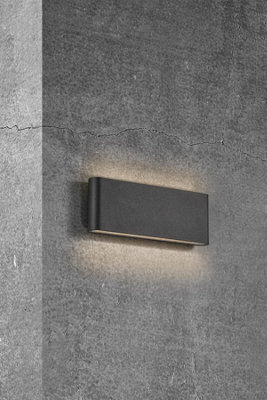 Nordlux Kinver Outdoor Aluminium Wall Light Weatherproof Black,mains Led - image 1