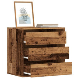 Berkfield Corner Chest Of Drawers Old Wood 60X41X58 Cm Engineered Wood - thumbnail 1