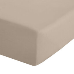 Catherine Lansfield Easy Iron Percale Combed Fitted Sheet 35Cm Depth Natural - thumbnail 1