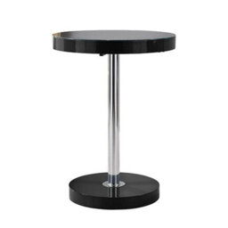 Furniture in Fashion Havana Round High Gloss Bar Table In Black - thumbnail 2