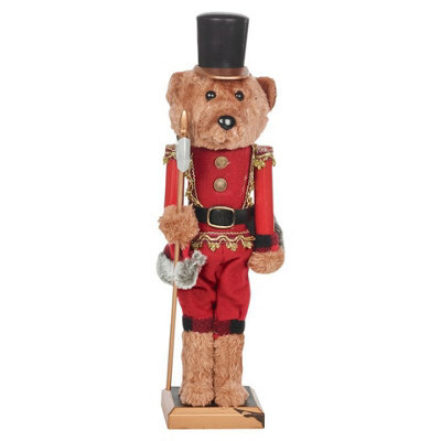 Urbn-Living Urbnliving 38Cm Height Christmas Bear Nutcracker Soldier Keepsake Classic Xmas Ornament Luxury Figurine - image 1