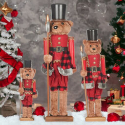 Urbn-Living Urbnliving 38Cm Height Christmas Bear Nutcracker Soldier Keepsake Classic Xmas Ornament Luxury Figurine - thumbnail 2