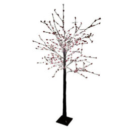 Samuel Alexander 6Ft (1.8M) Light Up Black Christmas Twig Tree With Red Berries & Warm White Leds - thumbnail 7