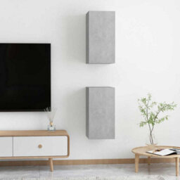 Berkfield Sturdy Tv Cabinets 2 Pcs Concrete Grey 30.5X30X60 Cm Engineered Wood - thumbnail 3