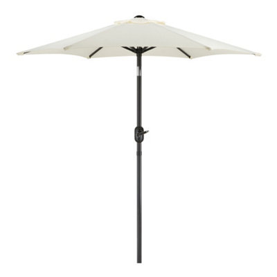 Vonhaus Parasol 2M, Garden Umbrella, Sun Shade Canopy With Hand Crank, Tilt Function, Uv30+ Protection, Air Vent, Steel Frame - image 1