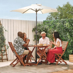 Vonhaus Parasol 2M, Garden Umbrella, Sun Shade Canopy With Hand Crank, Tilt Function, Uv30+ Protection, Air Vent, Steel Frame - thumbnail 8