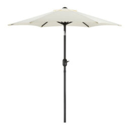Vonhaus Parasol 2M, Garden Umbrella, Sun Shade Canopy With Hand Crank, Tilt Function, Uv30+ Protection, Air Vent, Steel Frame