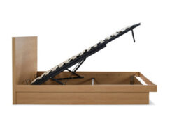 Beech Effect Ottoman Bed - Double - thumbnail 1
