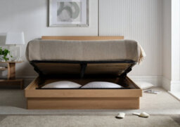 Beech Effect Ottoman Bed - Double - thumbnail 8