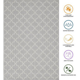 Homeart Outdoor Rugs Easy Cleaning Area Rugs For Balcony,garden,picnic,uv Weather Resistant Green Cream, 180 X 270 Cm - thumbnail 7