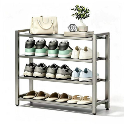 4 Tier Shoe Storage Rack Organizer Stand Shelf Footwear Unit - image 1