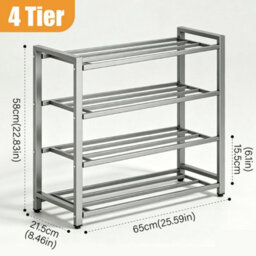 4 Tier Shoe Storage Rack Organizer Stand Shelf Footwear Unit - thumbnail 2