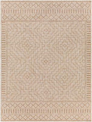 Livabliss Tuareg-Global Brown Ivory Graphic In- & Outdoor Jute-Look Rug 160 X 213 Cm Easy Care, Non Shedding - image 1