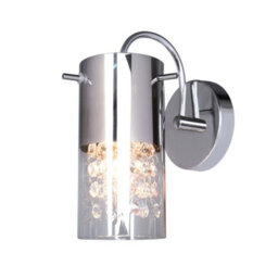 Luminosa Lighting Luminosa Wall Lamp Chrome 1 Light  With Clear Shade, E14 - thumbnail 1