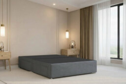 "Nexus Portofino Plush Divan, Steel, 54"" Winged Hb, No Drawers, Open Coil Mattress, Double" - thumbnail 4
