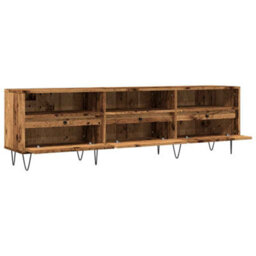 Berkfield Sturdy Tv Cabinet Old Wood 150X30X44.5 Cm Engineered Wood - thumbnail 5