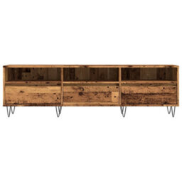 Berkfield Sturdy Tv Cabinet Old Wood 150X30X44.5 Cm Engineered Wood - thumbnail 4