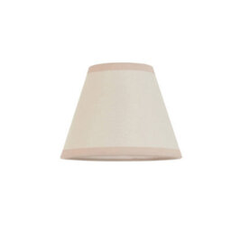 Luminosa Lighting Luminosa Step Fold Brushed Aged Brass Plate Wall Light With Vintage White Fabric Ivy Shade 16Cm B22 - thumbnail 7