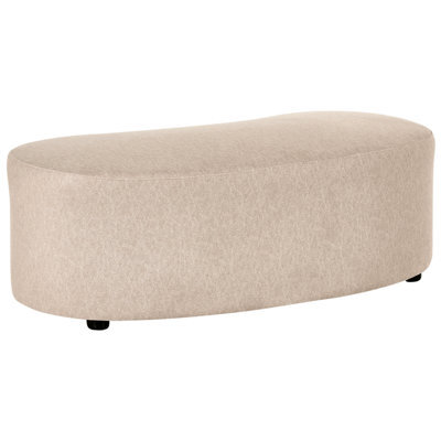 Beliani Modern Ottoman Amal Fabric Beige - image 1