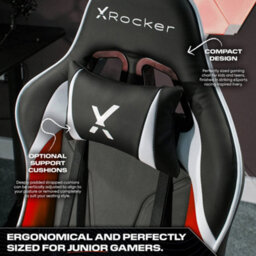 X Rocker Agility Compact Ergonomic Esports Gaming Chair For Juniors - Black / Red - thumbnail 4