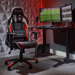 X Rocker Agility Compact Ergonomic Esports Gaming Chair For Juniors - Black / Red