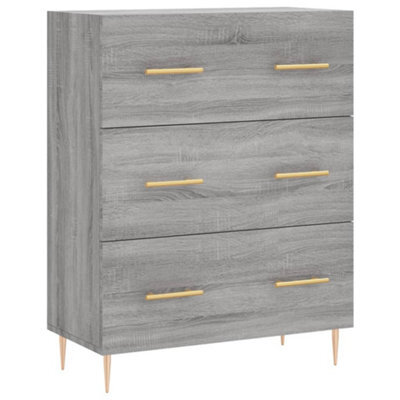 Berkfield Classic Sideboard Grey Sonoma 69.5X34X90 Cm Engineered Wood - image 1