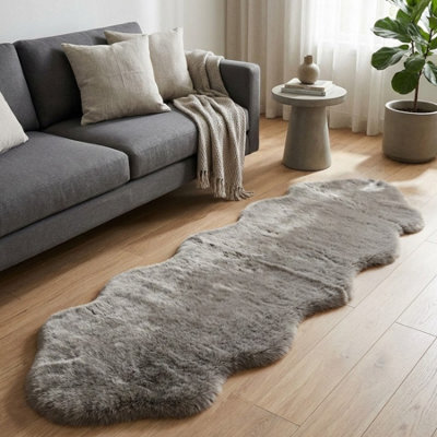 Garden Greatness Maison Stone Double Faux Fur Accent Rug - image 1
