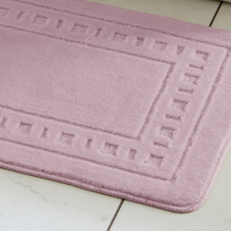 Catherine Lansfield Bathroom Armoni Bath Mat And Pedestal Set Pink - thumbnail 2