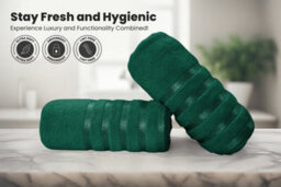 Casabella Bath Sheets 2 Pack Jumbo Bathsheet 90X180 Cm 100% Cotton Towels Quick Dry Super Soft Highly Absorbent Jade - thumbnail 3