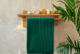 Casabella Bath Sheets 2 Pack Jumbo Bathsheet 90X180 Cm 100% Cotton Towels Quick Dry Super Soft Highly Absorbent Jade - thumbnail 7