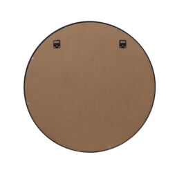 GoodHome Muhely Brushed Black Modern Round Wall-Mounted Framed Mirror, (H)60.9Cm (W)60.9Cm - thumbnail 3
