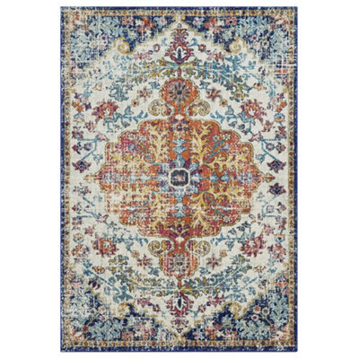 Traditional Multi Rug, Floral Bedroom Rug, Stain Resistant Rug For Dining Room, Traditional Rug-200Cm X 290Cm - image 1