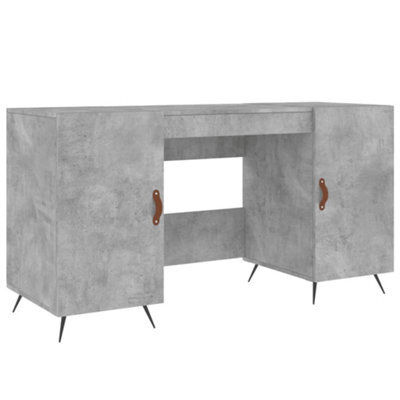 Berkfield Industrial Desk Concrete Grey 140X50X75 Cm Engineered Wood