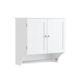 Sobuy Bzr84-W, Bathroom Wall Cabinet Medicine Cabinet Storage Cabinet Cupboard,white,w60Xd30Xh60 - thumbnail 1