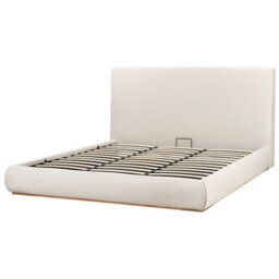 Beliani Ottoman Bed Fabric Campagne 180 X 200 Cm (Eu Super King) Light Beige - thumbnail 6